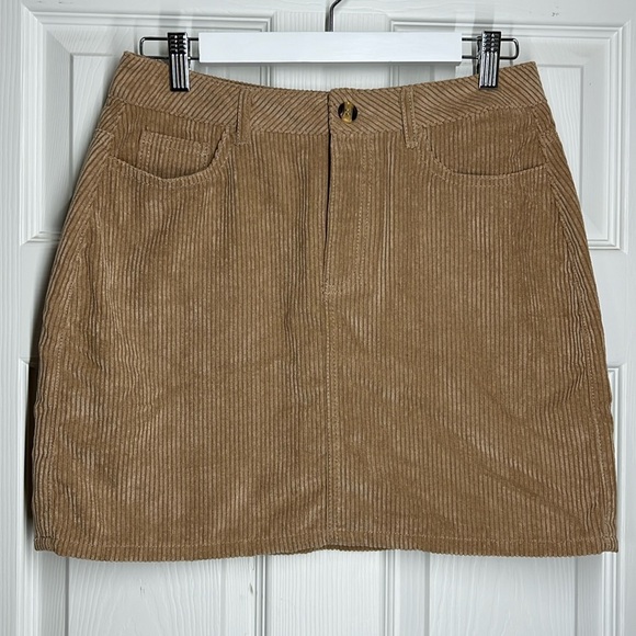 Ambiance Dresses & Skirts - NWT Tan Corduroy Mini Skirt